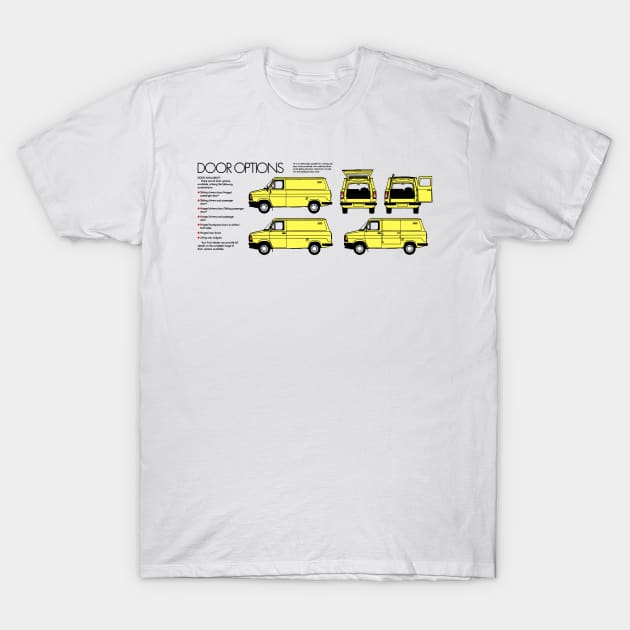FORD TRANSIT - brochure options T-Shirt by Throwback Motors